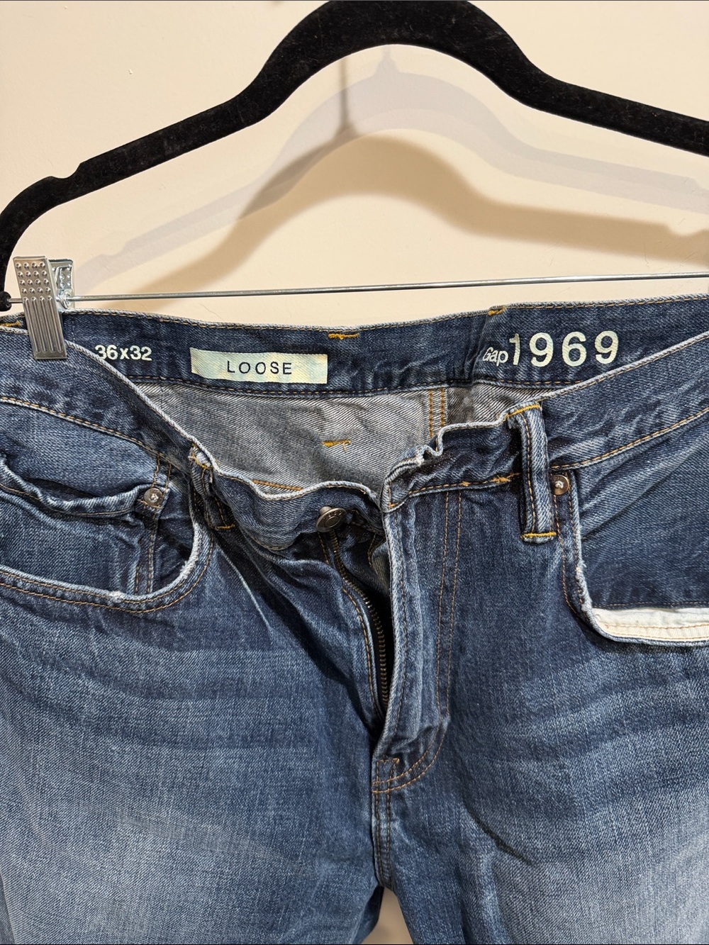 Men's Loose Fit Blue Jeans - 36x32